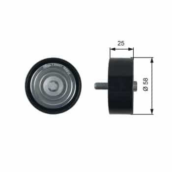 Deflection/Guide Pulley, v-ribbed belt DriveAlign® T36407 Gates