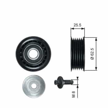 Deflection/Guide Pulley, v-ribbed belt DriveAlign® T36736 Gates