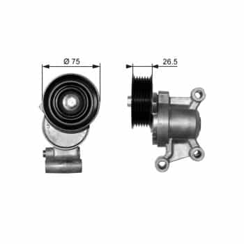 Tensioner Pulley, v-ribbed belt DriveAlign® T38357 Gates