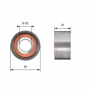 Tensioner Pulley, timing belt PowerGrip® T41234 Gates