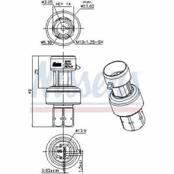 Pressure switch, air conditioning