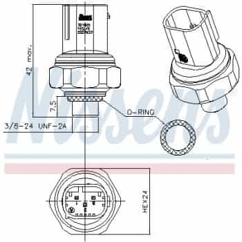 Pressure switch, air conditioning