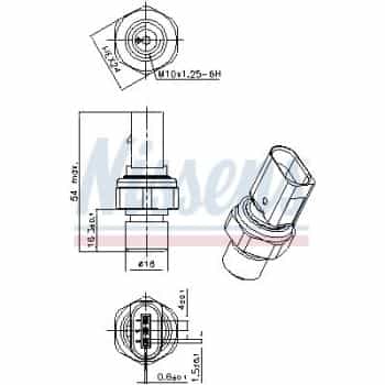 Pressure switch, air conditioning