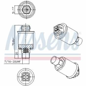 Pressure switch, air conditioning