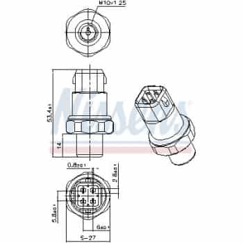 Pressure switch, air conditioning