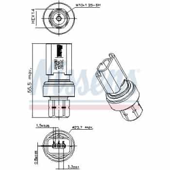 Pressure switch, air conditioning