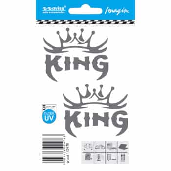 Car Tattoo Sticker KING 2 pcs - 6x4.9cm