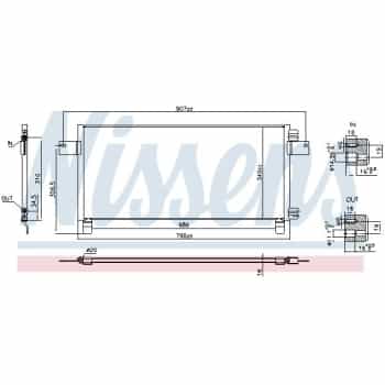Condenser, air conditioner 941259 Nissens