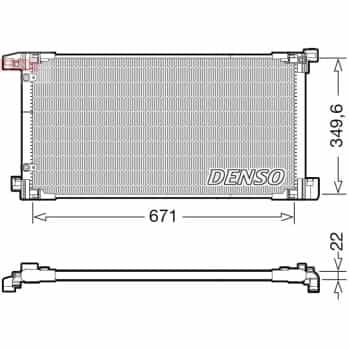 Condenser, air conditioner DCN50114 Denso