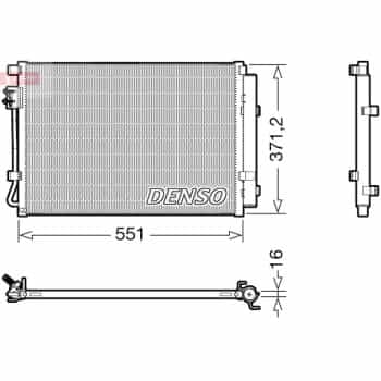 Condenser, air conditioner DCN41022 Denso