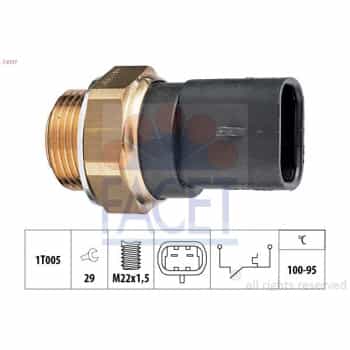 Temperature Switch, radiator fan Made in Italy - OE Equivalent 7.5117 Facet