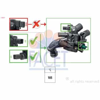 Thermostat, coolant Made in Italy - OE Equivalent 7.8927 Facet