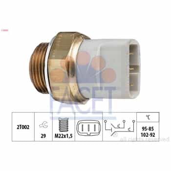 Temperature Switch, radiator fan Made in Italy - OE Equivalent 7.5635 Facet