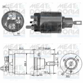 Contactor, starter motor