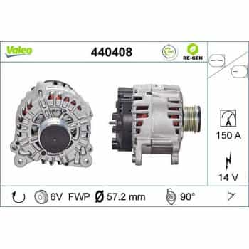 Alternator REMANUFACTURED PREMIUM 440408 Valeo