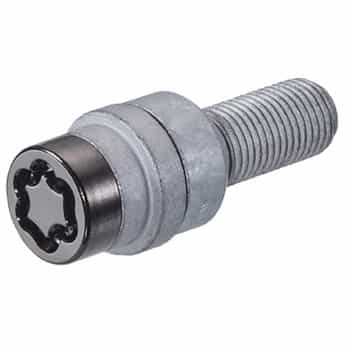 McGard Carriage Bolt Set M14x1.50 Black - Convex R14 - Length 27mm (17mm head)