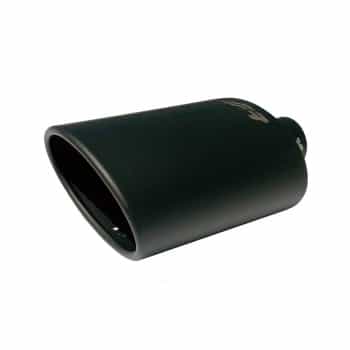 Simoni Racing Exhaust Tip Oval/Slanted - Black - 150x100xL255mm - Mounting ->37-54mm