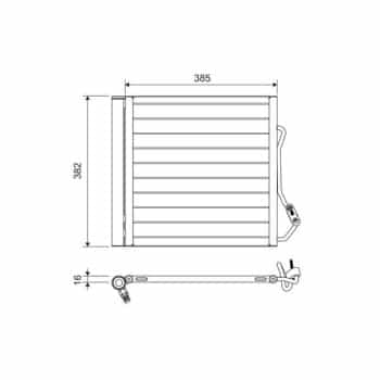 Condenser, air conditioning 822639 Valeo