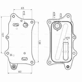 Oil cooler, engine oil