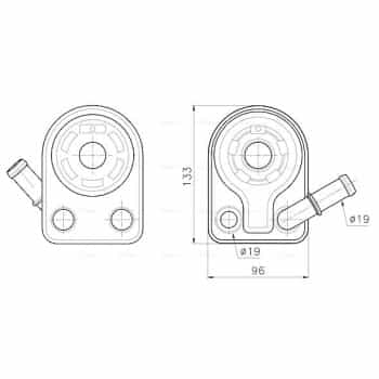 Oil cooler, engine oil