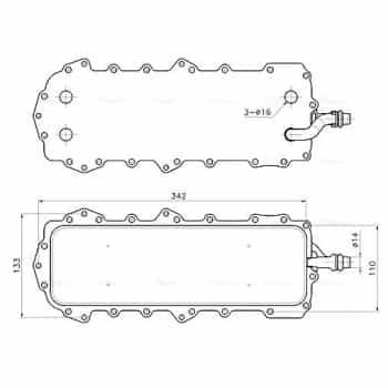 Oil cooler, engine oil