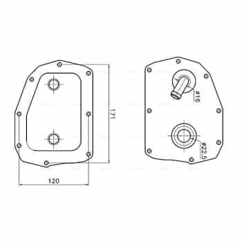 Oil cooler, engine oil