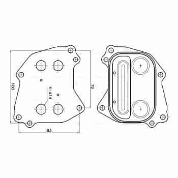 Oil cooler, engine oil