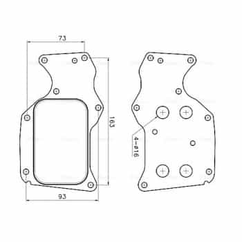 Oil cooler, engine oil