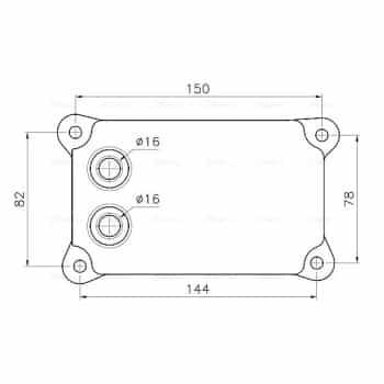 Oil cooler, engine oil