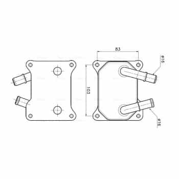 Oil cooler, engine oil