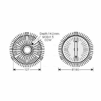 Clutch, radiator fan