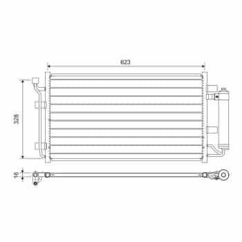 Condenser, air conditioner 822646 Valeo