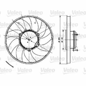 Cooling fan wheel 696083 Valeo