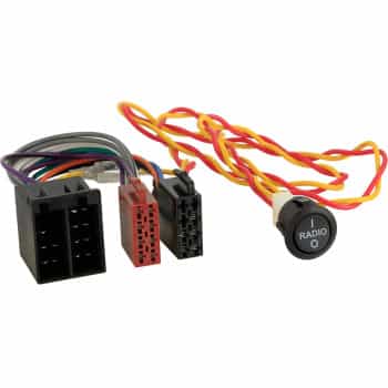 Radio Connection Cable ISO extension cable with on/off switch 80cm cable