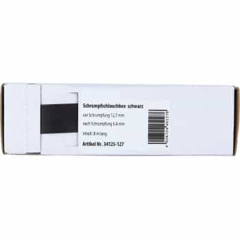 Heat Shrink Tubing Black Ø 12.7 mm Ø 6.4 mm Length 8 meters