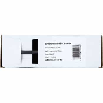 Heat Shrink Tubing Black Ø 3.2 mm / Length 7.5 meters