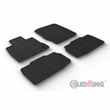 Rubber mats suitable for Ford Explorer VI PHEV 2019- (T profile 4-piece + mounting clips)