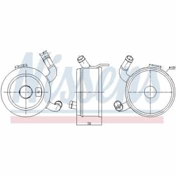 Oil cooler, engine oil 91371 Nissens