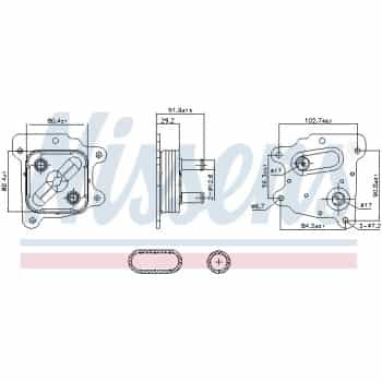 Oil cooler, engine oil 91436 Nissens