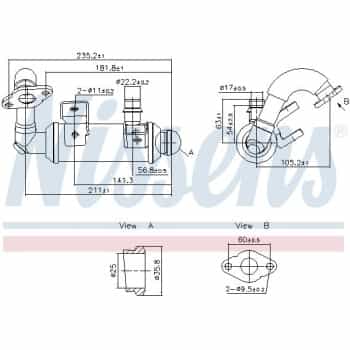 Cooler, exhaust recirculation ** FIRST FIT **