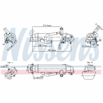 Cooler, exhaust recirculation