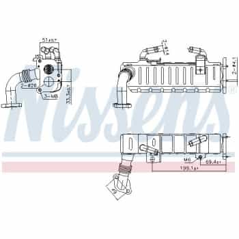 Cooler, exhaust recirculation
