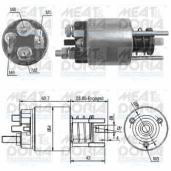 Magnetic switch, starter motor