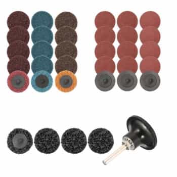 Rooks Sanding and polishing discs, 50 mm flexipad, 6 mm shaft, set of 35