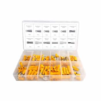 Assortment Cable connectors yellow 110 pcs