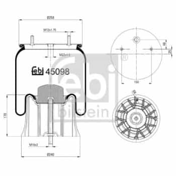 Spring bellows, air suspension