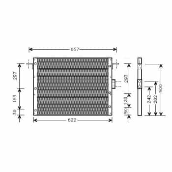 Condenser, air conditioning AU5075 Ava Quality Cooling