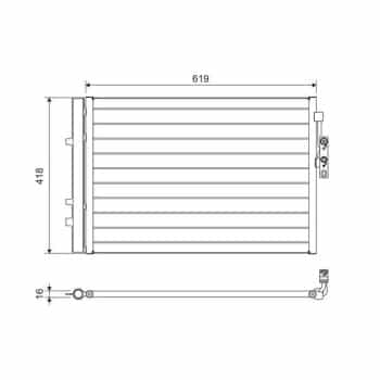 Condenser, air conditioning 814387 Valeo