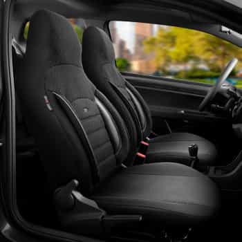 Universal Fabric CityBug Seat Cover Set Sport Plus Black - 9-piece - suitable for Side Airbag