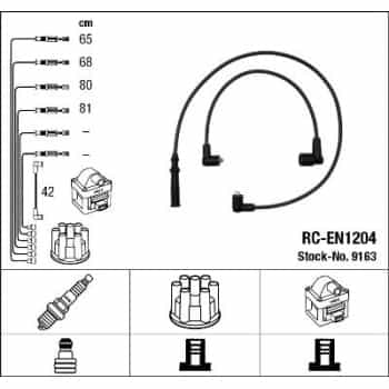 Spark plug cable set 9163 NGK